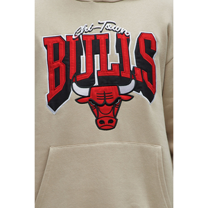 Sweat-shirt à capuche beige pour homme, en molleton, avec poche avant et imprimé sur la manche, pour un usage décontracté - Product Image 4