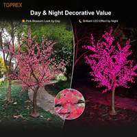 Lampe LED décorative d'extérieur TOPREX de qualité professionnelle, en forme d'arbre cerisier, H3m, couleur rose, résistante aux intempéries, pour projets emblématiques