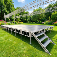 Scène mobile en aluminium, scène de spectacle portable, structure de scène pliable pour l'extérieur, plateforme de scène, support OEM