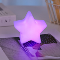 Projecteur de lumière RGB 6 couleurs, lampe lunaire 3D pliable, veilleuse pour enfants avec abat-jour étoilé