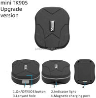 TKSTAR Winnes GPS Tracker TK905 Mini Perangkat Pelacak Pribadi Portabel Anti-Hilang dengan Garansi 1 Tahun Tahan Air IP66 Alarm SOS