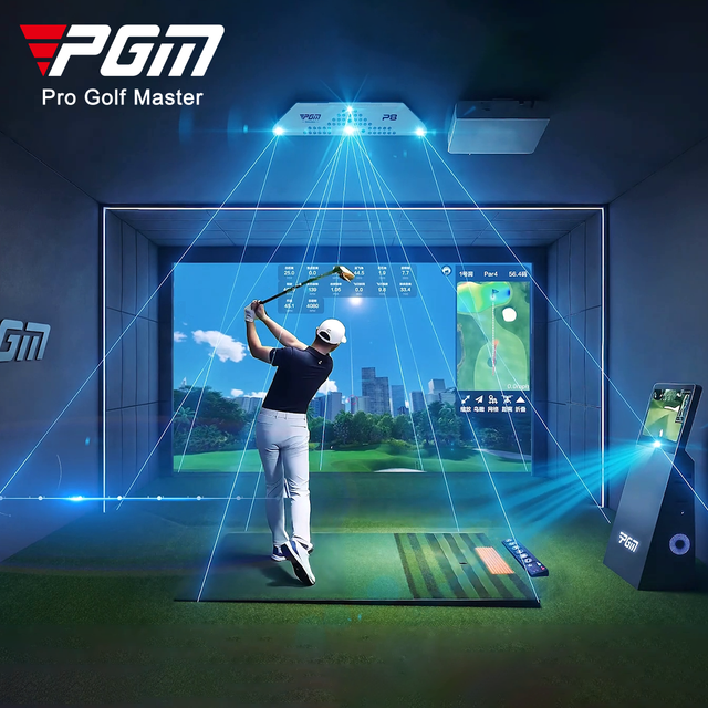 PGM P8 Indoor Residential Golf Simulator Home Golf Simulator System Commercial Full Set 4k 8k 3D Indoor Golf Simulator