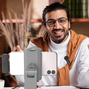 Micrófono inalámbrico portátil <span class=keywords><strong>FIFINE</strong></span> M6 2.4G para entrevistas y vlogs, micrófono profesional sin cable. - Product Image 5