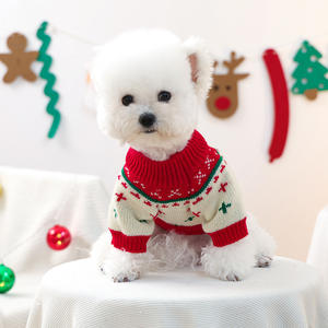 Outono Inverno New Xmas Sweater Festivo Pet Roupas Bonito Filhote De Cachorro Gatinho Casual Moda Verde Árvore de Natal Camisola para Cães - Product Image 5