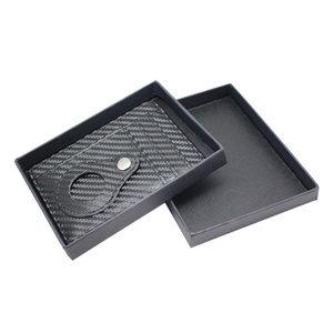 Boshiho Slim Card Holder Carbon Fiber Leather Carbon <b>Wallet</b> for airtag <b>RFID</b> Card Holder for Men - Product Image 3