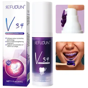 SEFUDUN, 2022 г., новое средство для удаления пятен и отбеливания зубов, V34, корректор цвета, зубная паста из пены для отбеливания зубов