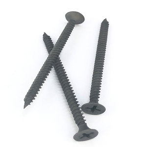 Tornillos Phillips de acero al carbono para terraza, tornillos autorroscantes y perforantes de cabeza ovalada con acabado de óxido negro personalizado para madera y paneles de yeso. - Product Image 4