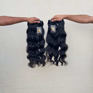 Venta al por mayor Raw Indian Temple Paquete de cabello humano, Bodywave Rizado Ondulado Cutícula alineada Paquetes de cabello virgen - Product Image 2