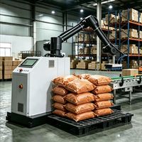 Bras robotisé collaboratif, équipement de palettisation automatique à moteur pour la palettisation et l'empilage industriel de cartons et de sacs