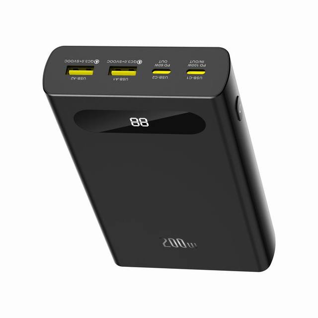 Best Selling 2026 Portable USB-C PD3.0 100W Waterproof 20000mAh Graphene Power Bank LED Display and Fast Charging Power Banks