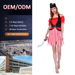 Disfraces de Cosplay de <span class=keywords><strong>Pirata</strong></span> para <span class=keywords><strong>Mujer</strong></span> Adulta, Trajes de TV y Cine, Vestido con Diseño Estampado para Halloween y Carnaval - Product Image 1