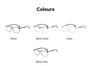 新しいメタルビジネスアイウェアファッションレトロ高品質近視メガネフレーム販売男性アンチブルーライトメガネ - Product Image 2