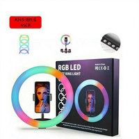 Support d'éclairage de beauté MJ45 18 pouces RGB pour photographie et diffusion en direct avec lumière d'appoint pour vidéo