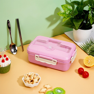 Boîte à bento multi-compartiments grande capacité avec couverts en acier inoxydable, compatible micro-ondes, pour enfants et adultes - Product Image 2