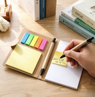 Bloc-notes autocollant OEM en gros de haute qualité pour bureau et école, mini bloc-notes avec stylo, cadeau, notes adhésives