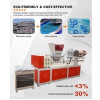 Granulateur à vis simple pour le recyclage de petits déchets plastiques ABS PP PE HDPE LDPE PVC, machine de granulation de déchets plastiques