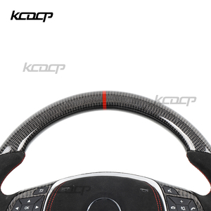 Volant de course personnalisé en Alcantara et fibre de carbone pour Benz W204 W212 W207 X204 X164 W463 <span class=keywords><strong>Gla</strong></span> Glb Glc GLS avec LED, convertible - Product Image 2