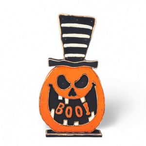 Décoration en bois de citrouille de dessin animé pour Halloween, décoration amusante de citrouille pour fête de fin d'année avec lumière - Product Image 4