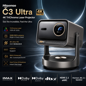 Projecteur laser triple Hisense C3 Ultra 4K natif, 3200 lumens, Dolby Vision HDR10+, cinéma maison, zoom optique - Product Image 1