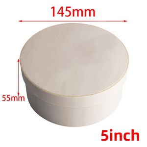 Boîte à gâteau basque 4-6 pouces en bois de peuplier blanc de qualité alimentaire écologique pour emballage de mariage, idéale pour mille-feuille aux 3 fromages et bonbons - Product Image 6