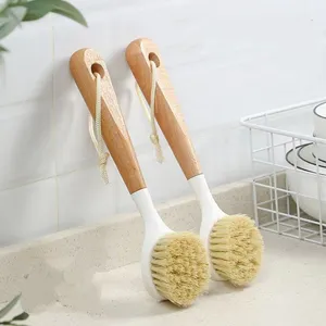 Nettoyer la brosse à vaisselle avec manche en bois ne pas blesser le pot pour la cuisine lave-vaisselle cuisine pour un usage domestique