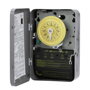 Intermatic T104 24 Giờ Cơ Khí Hẹn Giờ Chuyển Đổi Hồ Bơi Hẹn Giờ 208 Để 277 VAC, Dpst, Trong Nhà Kim Loại Bao Vây, Heavy-Duty - Product Image 1