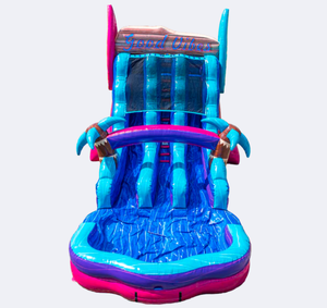 สไลเดอร์น้ำเป่าลมแบบสองเลนสำหรับเล่นกลางแจ้งในฤดูร้อน ดีไซน์ใหม่ เหมาะสำหรับงานปาร์ตี้ - Product Image 3