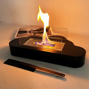 Moderna Brasera de Mesa de Metal Negro, Combustible de <span class=keywords><strong>Bioetanol</strong></span>, <span class=keywords><strong>Chimenea</strong></span> Ecológica sin Humo para Interiores/Exteriores, Ideal para Fiestas - Product Image 1