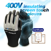 Vente en gros Gants électriques industriels robustes Gants d'isolation électrique en nitrile de sécurité au travail 400V