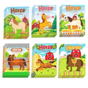 TY048 Livres <span class=keywords><strong>de</strong></span> coloriage à motif <span class=keywords><strong>de</strong></span> <span class=keywords><strong>cheval</strong></span> Cartoon Horse Activity Fillers DIY Painting Drawing Book for Kids Party Supplies - Product Image 3