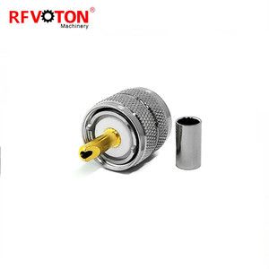 Connecteur mâle UHF PL259 à sertir pour câble coaxial RF RG58 WTR195 WTR200, convertisseur, conforme RoHS, <span class=keywords><strong>en</strong></span> stock, directement de l'usine - Product Image 1