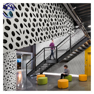 Panneau <span class=keywords><strong>de</strong></span> Façade en Aluminium Perforé Découpé au Laser Mur-Rideau Décoratif Extérieur en Aluminium pour Centre Commercial Villa Hôtel Hall Appartements - Product Image 2