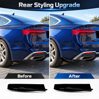 Diffuseurs d'angle de pare-chocs arrière ABS pour Audi A5 S5 F5 Facelift 4 portes Sportback, style fibre de carbone noir brillant