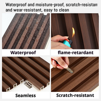 Panneau mural en bois-plastique résistant à l'humidité, écologique, à lattes, panneaux préfabriqués WPC, surface décorative en bois, épaisseur 24 mm, moderne