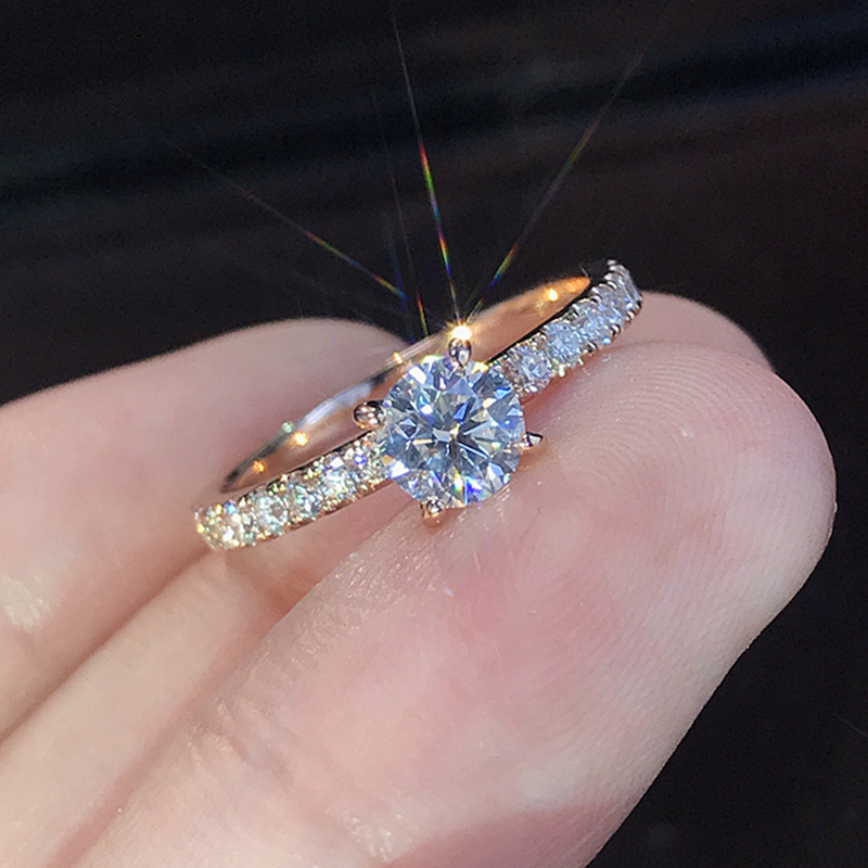 CAOSHI Bedazzled изысканные ювелирные изделия Три цвета покрытые Anillos леди девушки Циркон микро паве Простые Свадебные Кольца для женщин