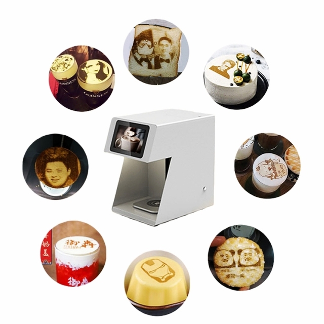Commercial Edible Ink Coffee Printer Selfie Photo 3D Digital Inkjet Latte Art Printing Machine