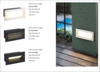 Lumière encastrée pour marches d'extérieur Fulidi PC2507-LED, IP65, étanche, en matériau PC, pour escalier, mur, coin