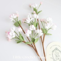 Bunga Rajutan Tangan dari Benang Wol, Bunga Buatan Grosir, Bunga Sakura, Poinsettia, Berbagai Cabang Bunga, Pilih Sesuai Keinginan; Sempurna