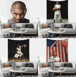 NBA Bintang Permadani Hiasan Dinding Latar Belakang Bar Dekorasi Kamar Tidur Studio Permadani Dekoratif
