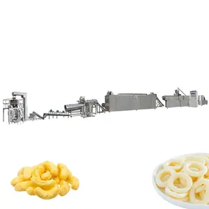 Automatic Instant Puffed Breakfast Cereal Small Corn Flakes Making Machine