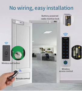 Kit de Control de Acceso para Puerta con Lector de Teclado Inalámbrico, Desbloqueo por Control Remoto RFID, Contraseña y Huella Dactilar Biométrica EM de 125KHz, IP65 - Product Image 4