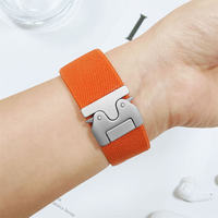 Bracelet de montre en nylon élastique en acier inoxydable pour Apple Watch 49 46 44 42 40 38 mm, bracelet tressé avec boucle métallique pressée