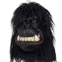 Masque en latex réaliste pour la tête, masques d'animaux gorille singe, masque en latex pour la tête d'animal, costume de gorille en latex pour Halloween