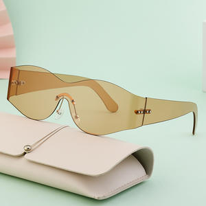 Lunettes de soleil sur mesure de style européen et américain pour hommes, verres polarisés UV400 en PC, style Instagram, avec étui - Product Image 1