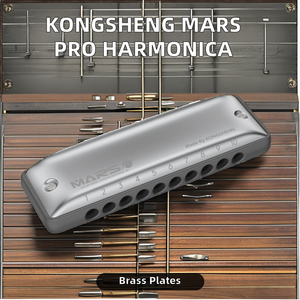 <span class=keywords><strong>Harmonica</strong></span> <span class=keywords><strong>Diatonique</strong></span> Professionnel Kongsheng Mars en Plastique Durable avec Trous Ronds pour Passionnés de Musique - Product Image 6