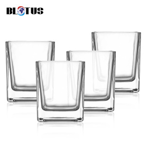Ensemble de verres à whisky carrés épais et lourds en cristal, style Old Fashioned, pour alcool, whisky, bourbon, <span class=keywords><strong>tequila</strong></span> - Product Image 2
