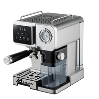 Cafetera Espresso Anbolife de 20 Bares con Manómetro, Espumador de Leche Incorporado, Portafiltro de Aleación de Aluminio, Fabricación OEM
