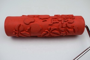 Recarga roja de alta calidad y cepillo de rodillo de pintura de goma con mango de plástico rojo <span class=keywords><strong>para</strong></span> <span class=keywords><strong>pintar</strong></span> - Product Image 4