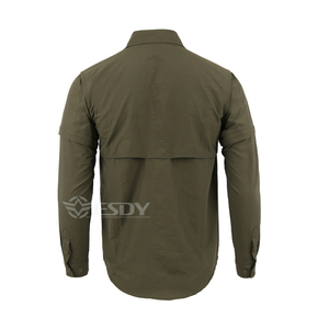 Camicia a maniche corte a <span class=keywords><strong>manica</strong></span> lunga sportiva all'aperto verde <span class=keywords><strong>vestiti</strong></span> ad asciugatura rapida - Product Image 3