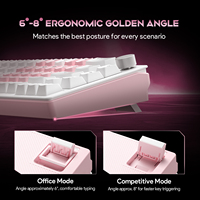 FURYCUBE V68 60% Wired Mechanical Keyboard RGB Lighting with PBT Keycaps Red Switch Gaming Keyboard for Computer Laptop